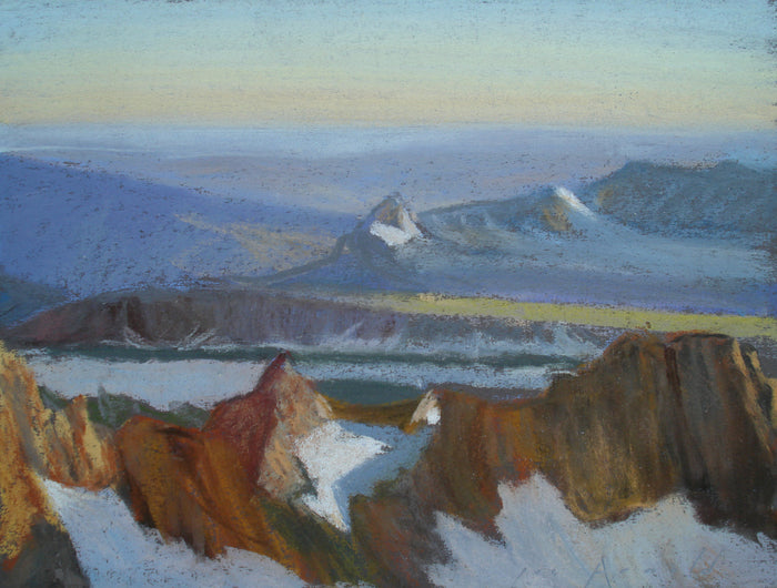 View West from the Upper Saddle, 2017, pastel, 9 x 12 in. / 22.86 x 30.48 cm.