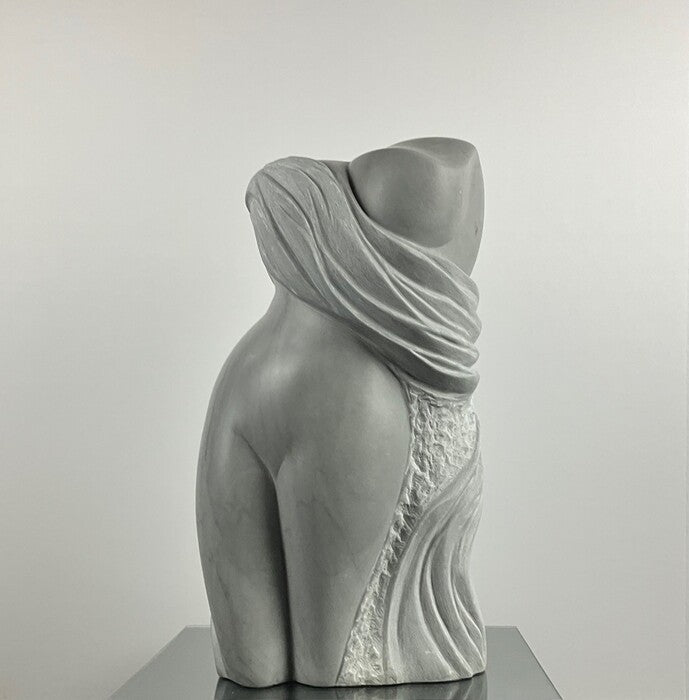 Water, 2023, stone, 20 x 10 x 6 in. / 50.8 x 25.4 x 15.24 cm.