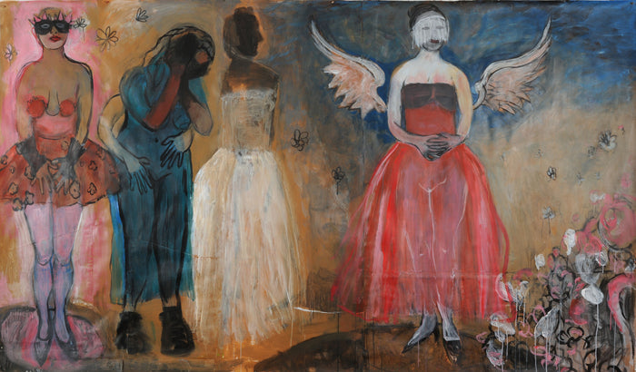 Wings, 2015, acrylic on paper, 80 x 120 in. / 203.2 x 304.8 cm.