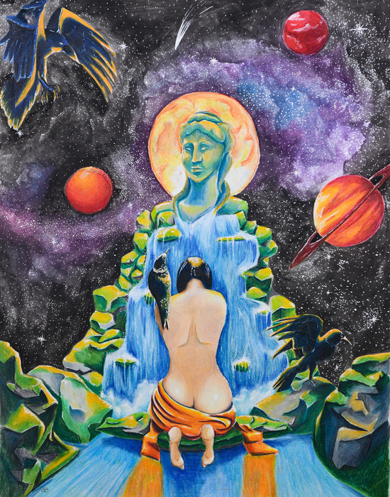 Worship, 2021, colored pencil, 24 x 18 in. / 60.96 x 45.72 cm.