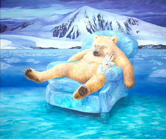 Polar Bear Chair, Timothy Martin, 2013, oil, 36 x 30 in. / 91.44 x 76.2 cm.