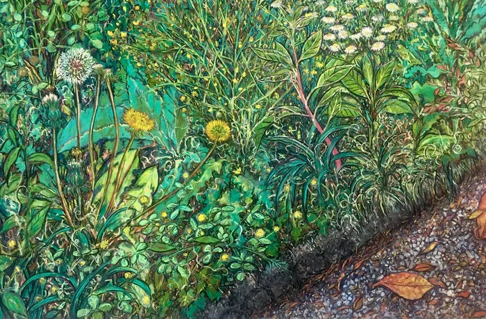 Garden, Erin Dixon, 2020, chalk pastel on paper, 40 x 26 in. / 101.6 x 66.04 cm.