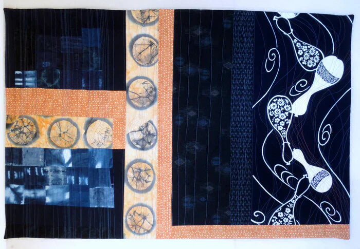 Assembly, Nancy Bardach, 2022, mixed media, 30 x 47 in. / 76.2 x 120 cm.