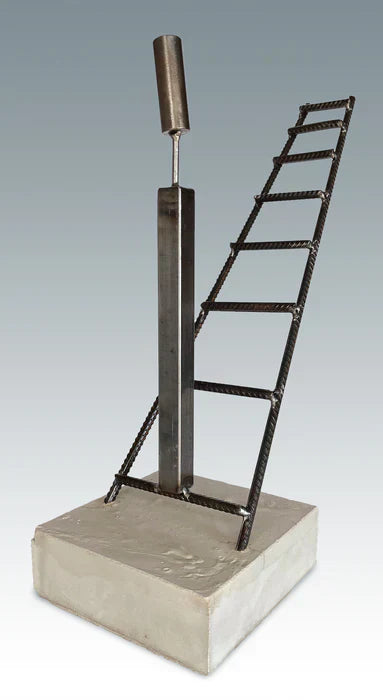Ellas, Norman Silva, 2020, concrete and steel, 21 x 8 x 17 in. / 53.34 x 20.32 x 43.18 cm.