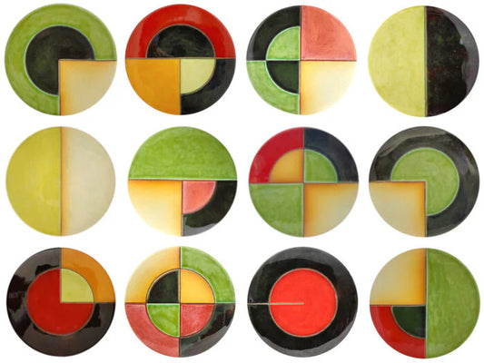 Croton Plant- Pivot Series, Dani Jeffries, 2024, ceramic tile mosaic, 36 x 48 in. / 91.44 x 121.92 cm.