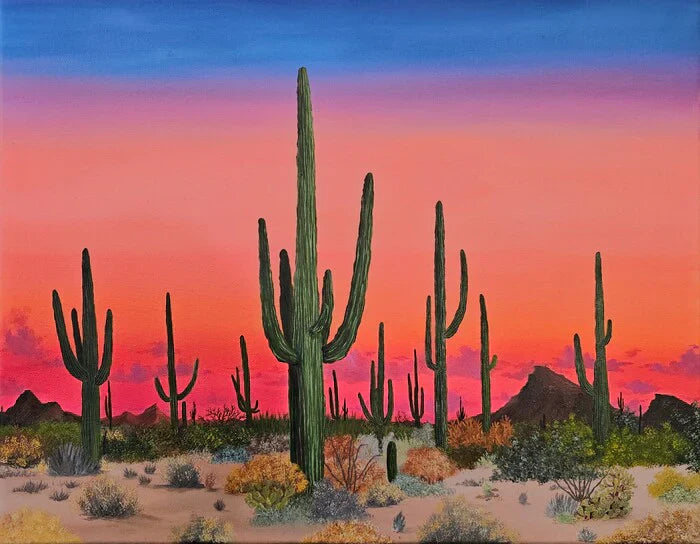 Desert Awakening, Shyanne Jenkins, 2024, oil on canvas, 16 x 20 in. / 40.64 x 50.8 cm.