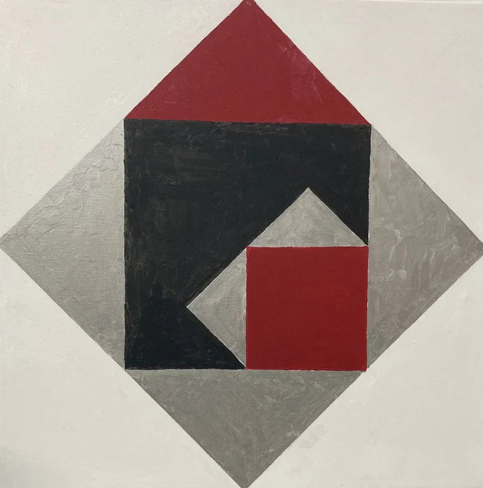 Black Enclosing, Robert Bowden, 2024, oil on canvas, 24 x 24 in. / 60.96 x 60.96 cm.