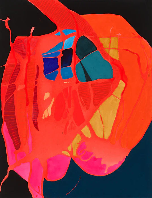Squeezed Like an Anger Ball, Gerri Rachins, 2024, mixed media, 30 x 22 in. / 76.2 x 55.88 cm.