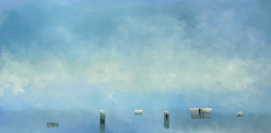 Fragments, Marie Rioux, 2025, oil on canvas, 72 x 36 in. / 182.88 x 91.44 cm.