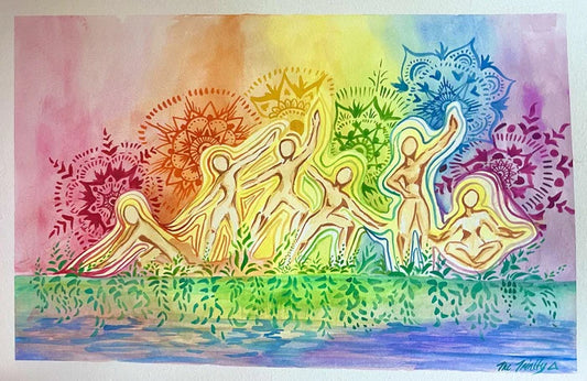 Manipulate the Energy, Trinity Burton, 2025, watercolor, 12 x 18 in. / 30.48 x 45.72 cm.