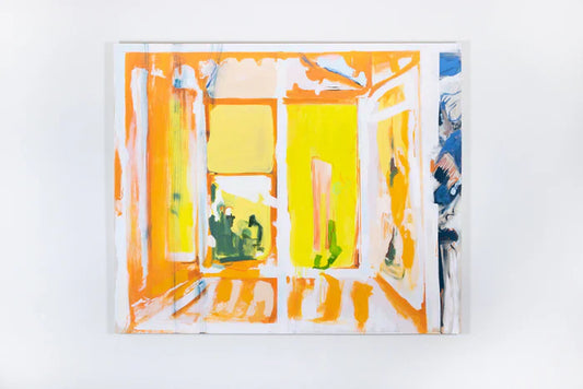 Sunny Side, Aaron Hollingsworth, 2024, acrylic on canvas, 60 x 72 in. / 23.6 x 28.3 cm.