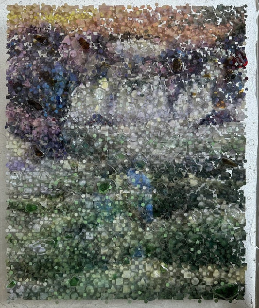 Great Falls #2.01, Tim Grant, 2024, mixed media, 23 x 19 in. / 58.42 x 48.26 cm.