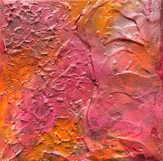Autumn Haze 1, Tricia Seymour-Barrier, 2025, mixed media, 6 x 6 in. / 15.24 x 15.24 cm.