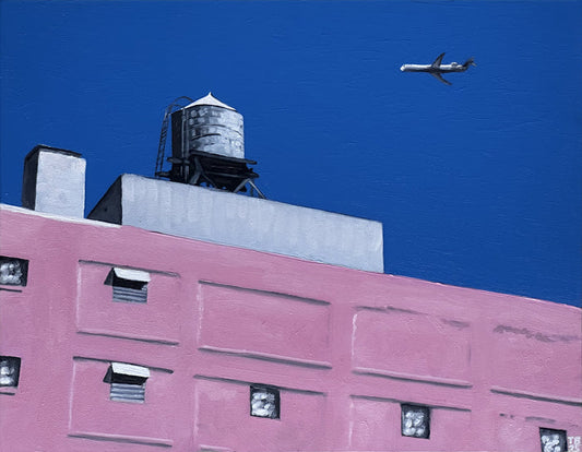 Port Morris Pink, Timothy Balboni, 2025, oil on wood board, 11 x 14 in. / 27.94 x 35.56 cm.