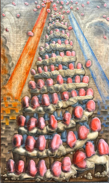 Babil, Timothy Murphy, 2025, mixed media, 72 x 44 in. / 182.88 x 111.76 cm.