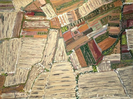 Autumn Patchwork, Hugh DeWitte, 2025, oil on canvas, 30 x 40 in. / 76.2 x 101.6 cm.