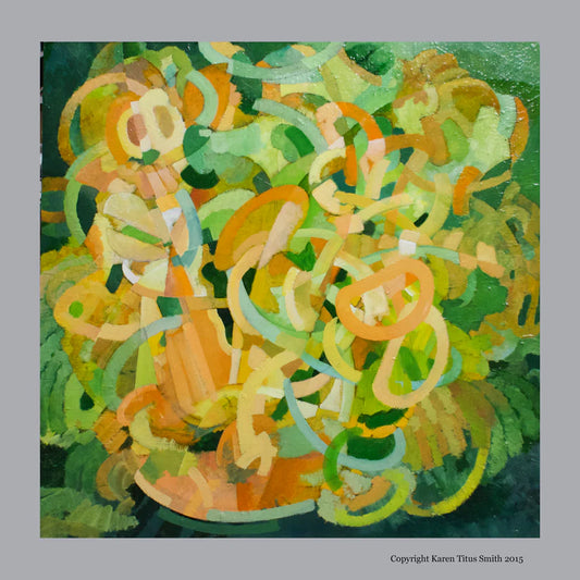 AB Plant, Karen Titus Smith, 2024, acrylic, 42 x 42 in. / 106.68 x 106.68 cm.