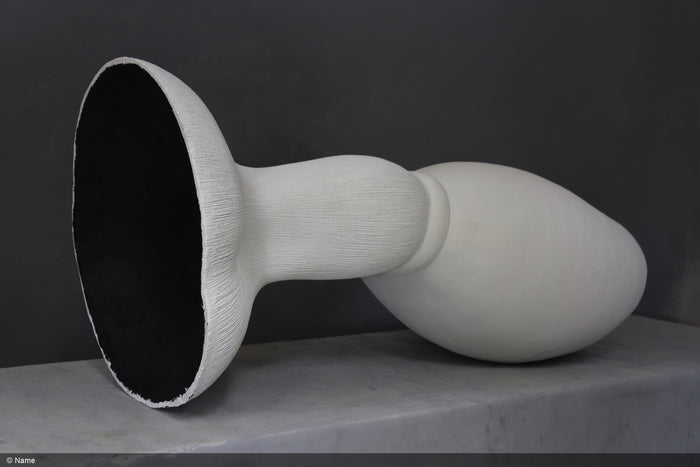 Decay of the Angel, Charles Stewart, 2024, cone sculpture, 38 x 22 in. / 96.52 x 55.88 cm.