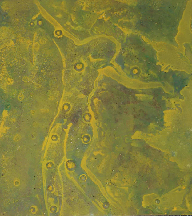 Yellow Nymph, Tony Rio, 2016, oil on plaster, 13 x 12 in. / 33.02 x 30.48 cm.