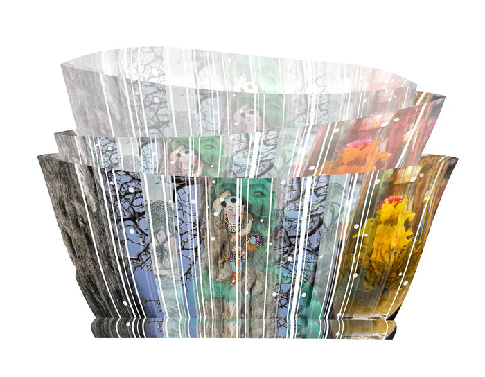 Scan No Spring That Turbulent Year, Koon Kan, 2023, digital photo collage, 20 x 20 in. / 50.8 x 50.8 cm.