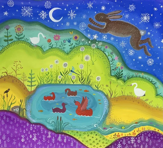 Leap Year, Barbara Morrison, 2020, gouache on paper, 20 x 22 in. / 50.8 x 55.88 cm.