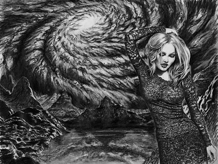 World Turned Upside Down, John Calabrese, 2013, graphite pencil on paper, 16 x 20 in. / 40.64 x 50.8 cm.