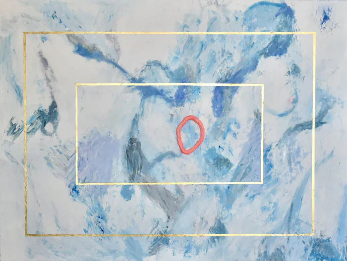 Rorschach Boogie, Anna Mathai, 2024, plaster and limestone, 30 x 40 in. / 76.2 x 101.6 cm.