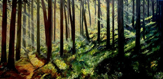 Morning Sun, Debra Arnold, 2023, oil on canvas, 24 x 48 in. / 60.96 x 121.92 cm.