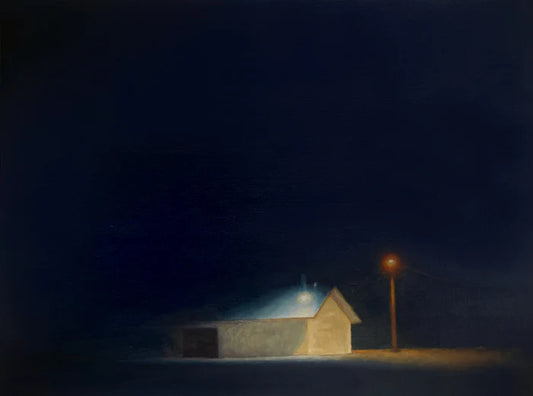 New Mexico Night Drive, Lyndy Bush, 2022, oil on canvas, 18 x 24 in. / 45.72 x 60.96 cm.