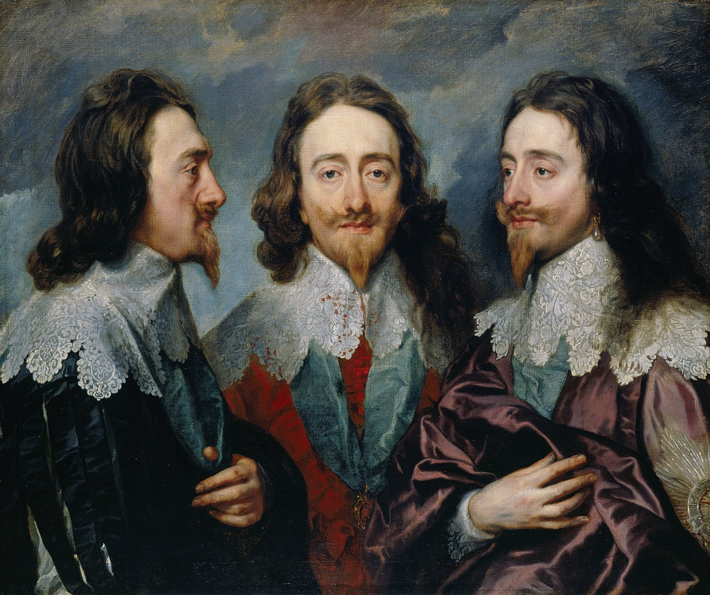 Anthony van Dyck (1635-1636) Triple Portrait of Charles I