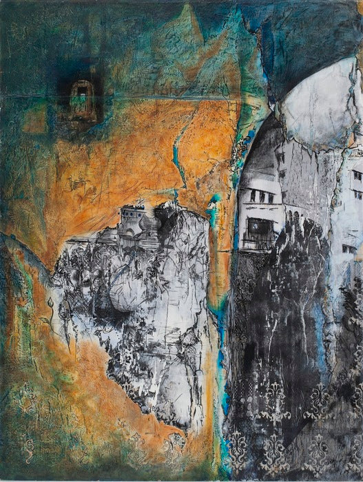 The Inner Compartment, Khalilah Sabree, 2016, mixed media, 48 x 36 in. / 121.92 x 91.44 cm.