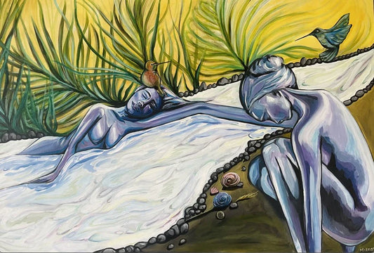 The Liminal Space (Between Death and Birth), McLean Fletcher, 2024, acrylic on canvas, 60 x 90 cm. / 23.6 x 35.4 in.