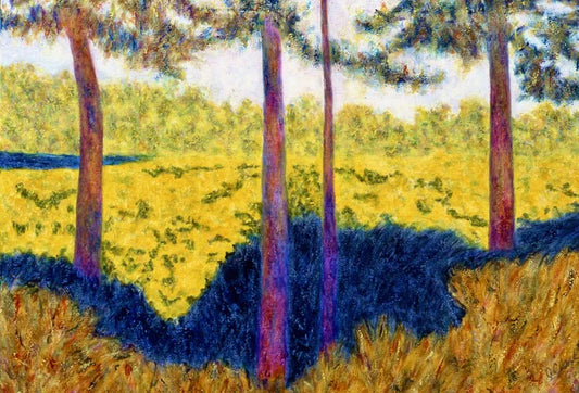 Trees, Irene Clark, 2000, oil on canvas, 28 x 36 in. / 71.12 x 91.44 cm.