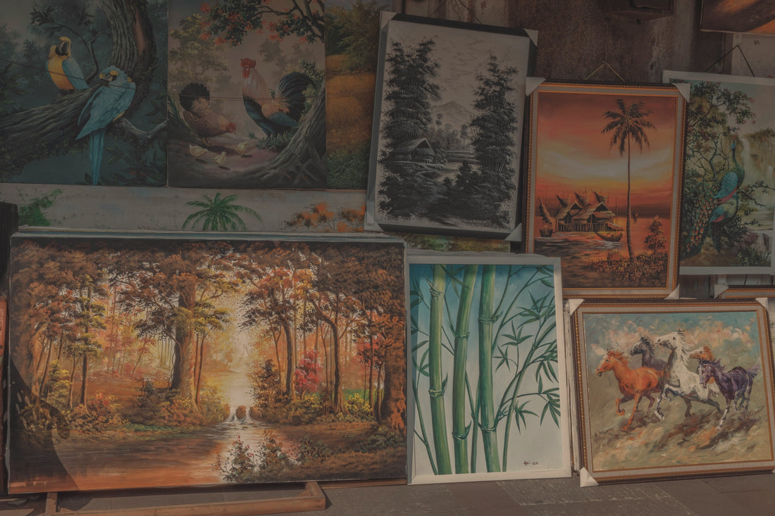 paintings being stored in a safe environment