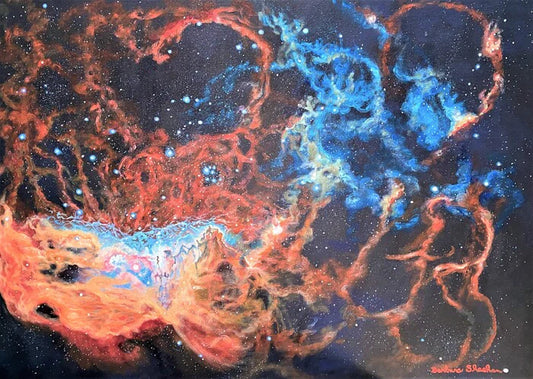 Cosmic Reef, Barbara Fee Sheehan, 2020, oil on canvas, 30 x 40 in. / 76.2 x 101.6 cm.