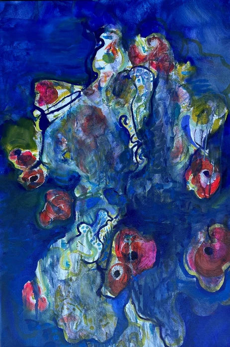 One Life, Laura Cullen, 2023, oil & acrylic on canvas, 36 x 24 in. / 91.44 x 60.96 cm.