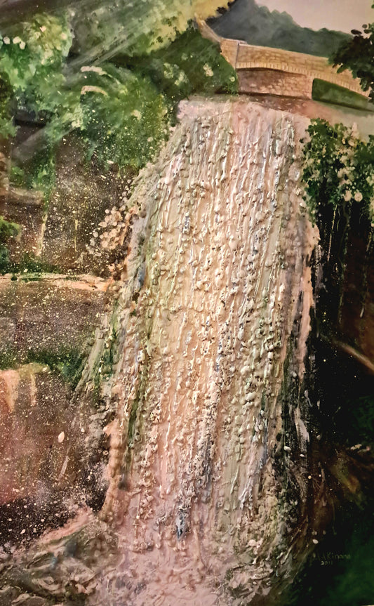 Gooseberry Falls, 2025, watercolor, 18 x 24 in. / 45.72 x 60.96 cm.