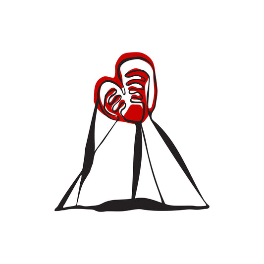 Stilted, 2025, digital drawing on giclee print, 10 x 10 in. / 25.4 x 25.4 cm.