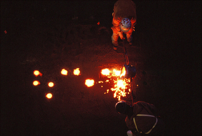 Casting the Word Connect in Braille, 2001, iron, 2 x 20 x 6 in. / 5.08 x 50.8 x 15.24 cm.