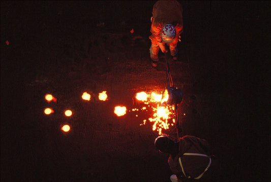 Casting the Word Connect in Braille, 2001, iron, 2 x 20 x 6 in. / 5.08 x 50.8 x 15.24 cm.