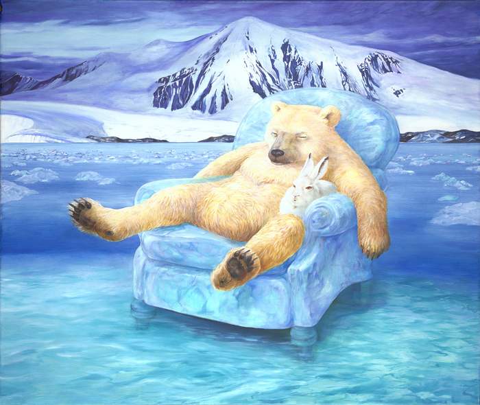 Polar Bear Chair, 2013, oil, 36 x 30 in. / 91.44 x 76.2 cm.