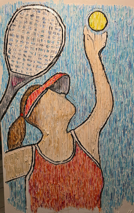 40 Love, 2025, acrylic, 36 x 24 in. / 91.44 x 60.96 cm.