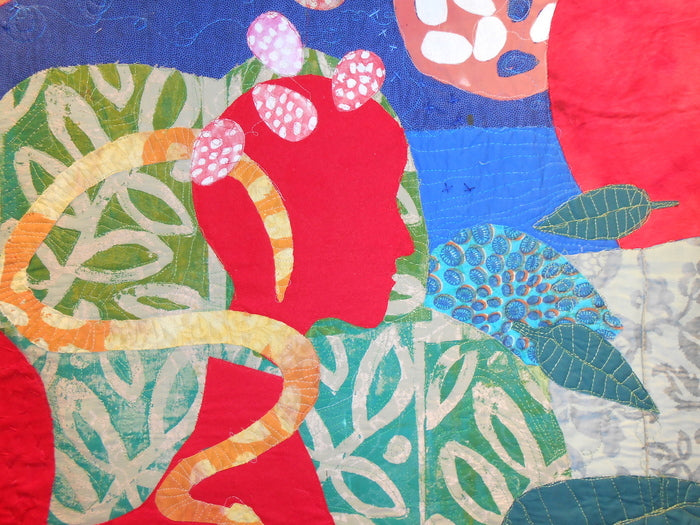 What is Gained and What is Lost, 2014, textile, 60 x 68 in. / 152.4 x 172.72 cm.