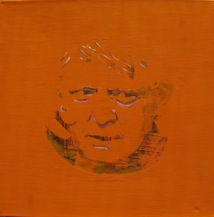 What's It Going to Be Then, Eh?, 2015, acrylics and ink, 12 x 12 in. / 30.48 x 30.48 cm.