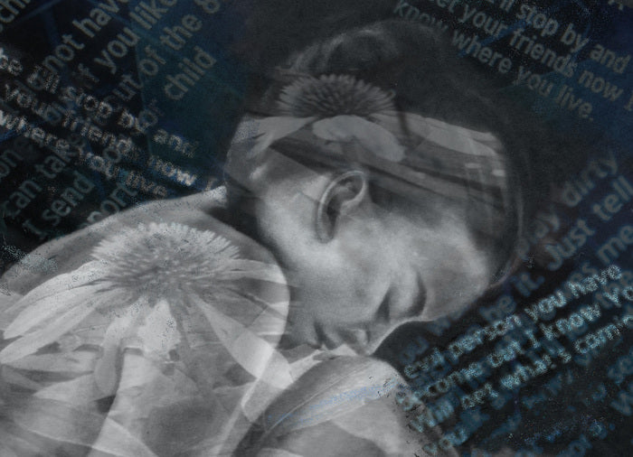 Alone, 2022, mixed media, 24 x 30 in. / 60.96 x 76.2 cm.