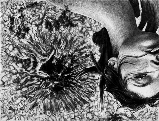 Invasion of the Star Creatures, 2017, graphite pencil on paper, 16 x 20 in. / 40.64 x 50.8 cm.