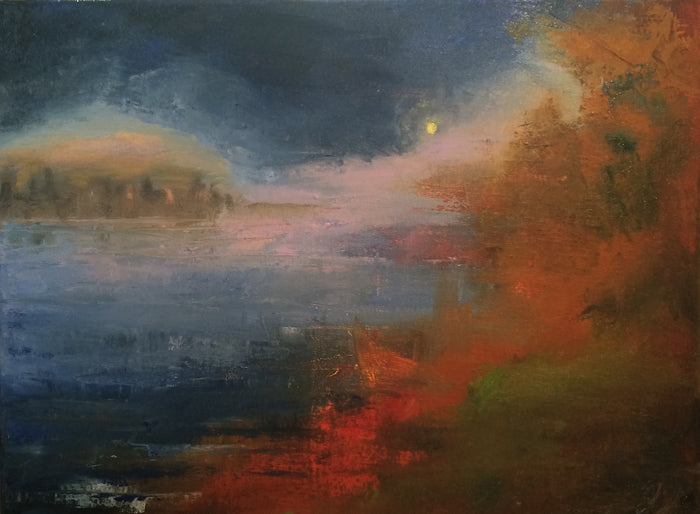 Cool 2 Warmscape I, 2016, oil on linen, 16 x 12 in. / 40.64 x 30.48 cm