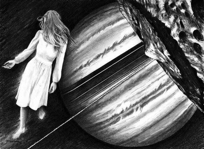 The Edge of Time, 2021, graphite pencil on paper, 16 x 20 in. / 40.64 x 50.8 cm.