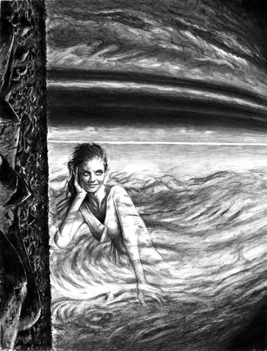 Worlds Beyond Worlds, 2022, graphite pencil on paper, 16 x 20 in. / 40.64 x 50.8 cm.