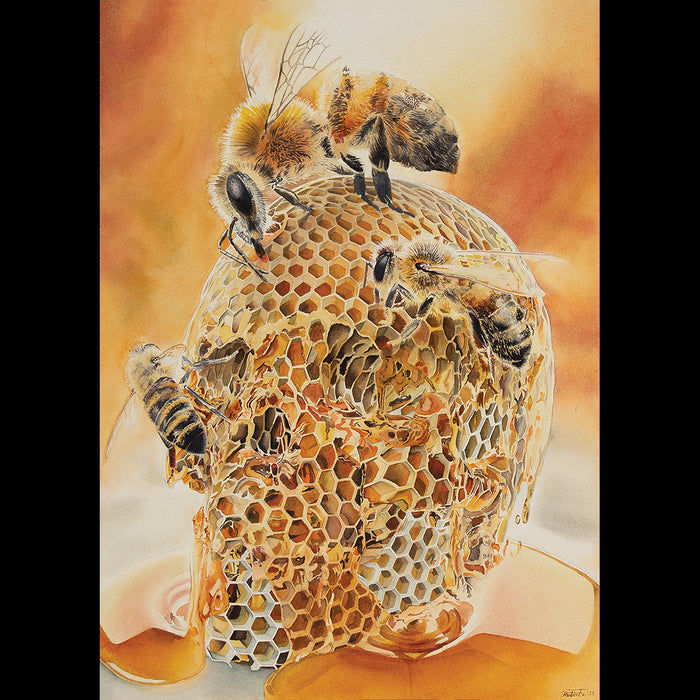 Buzzkill, 2019, watercolor, 20 x 28 in. / 50.8 x 71.12 cm.